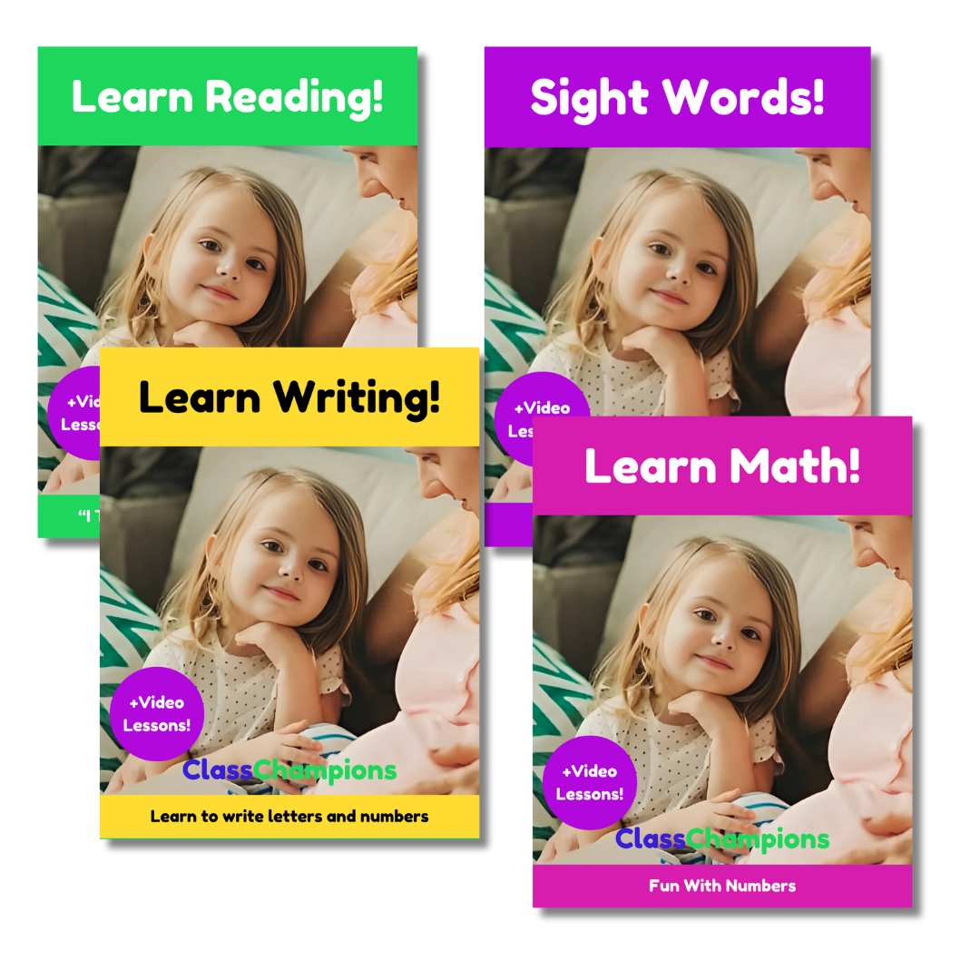 Homeschool Curriculum for Kindergarten & Preschool: Reading, Handwriting, Sight Words, and Math Practice Worksheets & Learning Activities